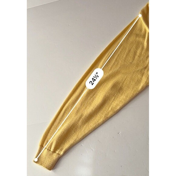 Pendleton Yellow Long Sleeve Sweater Women's Size XL Cotton Pullover Made in USA - Picture 7 of 8